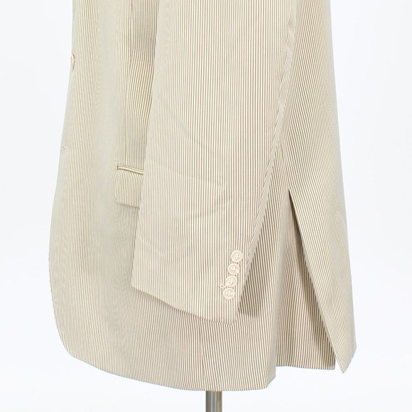 Lineage 46L 36x30 Beige Striped 3-Button Suit R315 - Picture 8 of 15